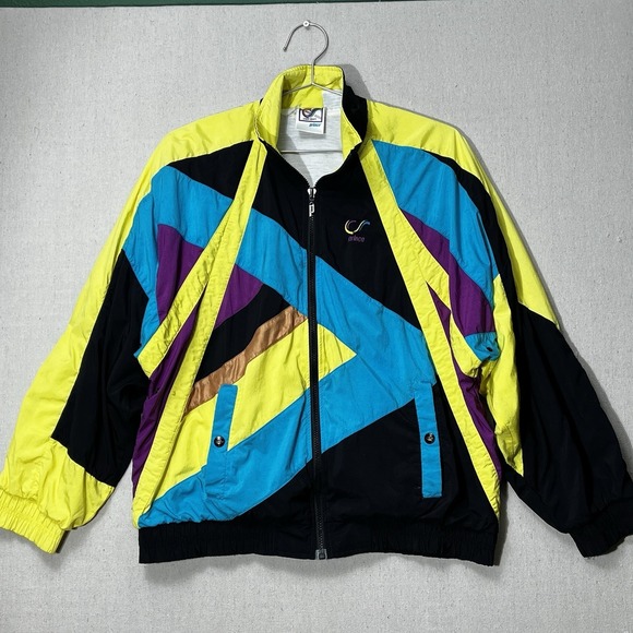 Prince Other - Vintage Prince Windbreaker Jacket Medium 90s Colorblock Neon Tennis